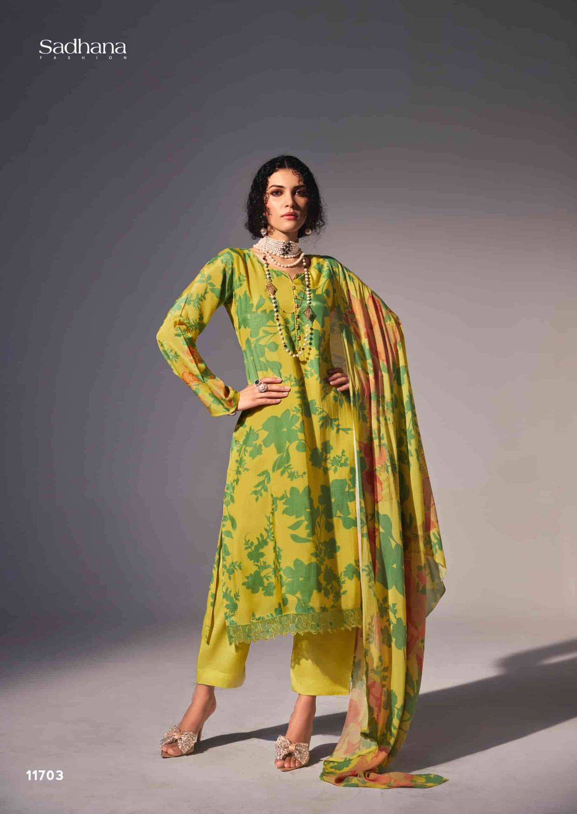 NIMRI By SADHANA FASHION 11701 To 17706 Series Stylish Beautiful Colourful BEMBERG SILK Dresses At Wholesale Price
